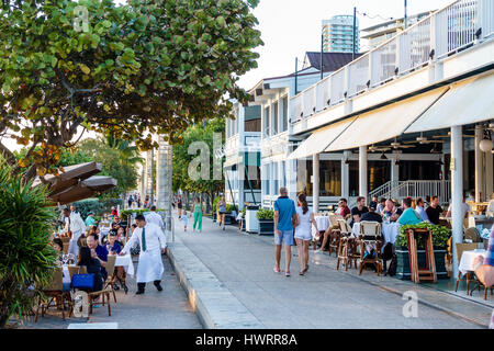 Miami Beach Florida, South Pointe Park, öffentlicher Park, Promenade, Smith & Wolensky, Restaurant Restaurants Essen Essen Essen gehen Cafe Cafés Bistro, al fresco Stockfoto