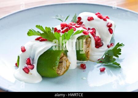 Chile En Nogada mexikanisches Gericht Stockfoto