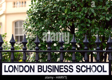 London Business School Straßenschild Stockfoto