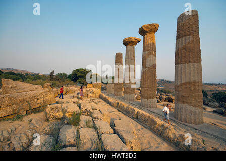 Tempel des Herkules (Herakles), Tal der Tempel, Agrigento, Sizilien, Italien Stockfoto