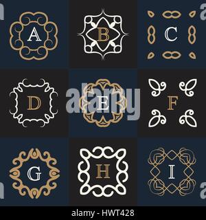 Monogramm Logo Vorlage Stock Vektor