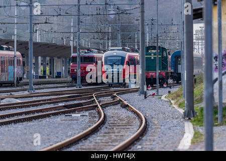 Bahnhof Ljubljana, März 2017 Stockfoto