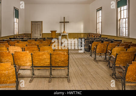 Inneren der Kirche ein 19. Jahrhundert, die war der einzige in der Stadt Stockfoto