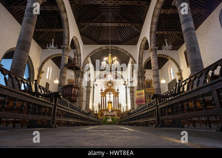 Interieur, Kirche Santa Ana, Garachico, Teneriffa, Kanarische Inseln, Spanien Stockfoto