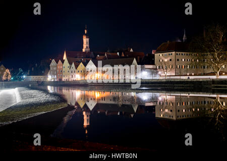 Blick über den mittelalterlichen Stadt Landsberg am Lech in Bayern, befindet sich auf der Romantische Straße. Stockfoto