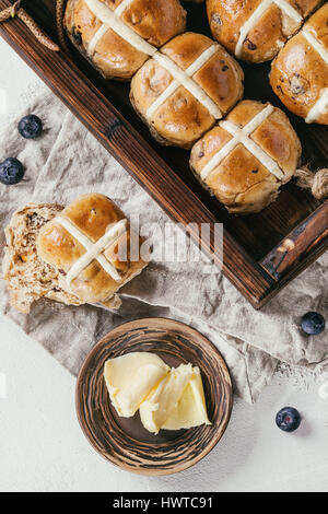 Hot Cross buns Stockfoto