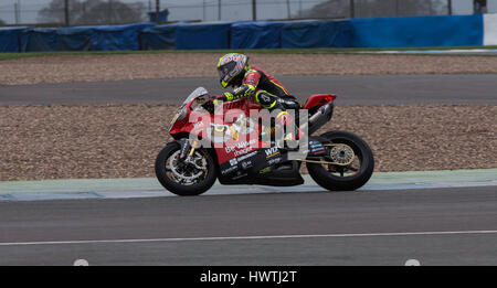 Shane Byrne BSB Ducati 2017 Donington Stockfoto