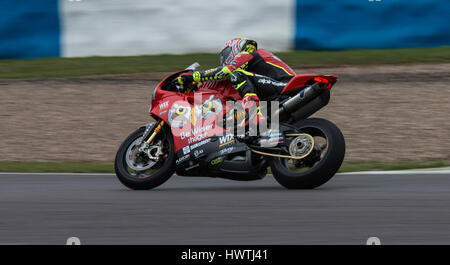 Shane Byrne BSB Ducati 2017 Donington Stockfoto