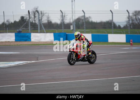 Shane Byrne BSB Ducati 2017 Donington Stockfoto