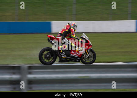 Shane Byrne BSB Ducati 2017 Donington Stockfoto