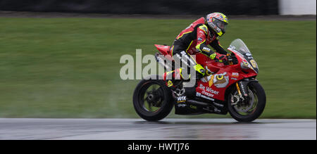 Shane Byrne BSB Ducati 2017 Donington Stockfoto