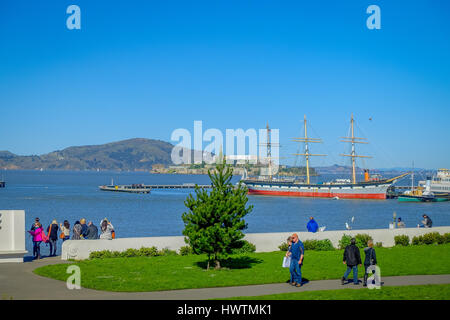 San Francisco, Kalifornien - 11. Februar 2017: Bayside Aussicht auf San Francisco. Stockfoto