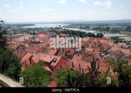 Ptuj, Stadt an der Drau Banken, untere Steiermark, Slowenien am 2. Juli 2016. Stockfoto