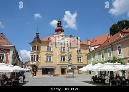 Architektur von Ptuj, Stadt an der Drau Banken, untere Steiermark, Slowenien am 2. Juli 2016. Stockfoto