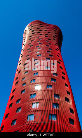 Red Hotel Porta Fira, moderne Architektur Barcelona Stockfoto