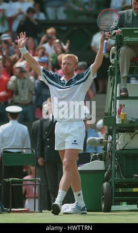 BORIS BECKER WIMBLEDON 5. Juli 1995 Stockfoto