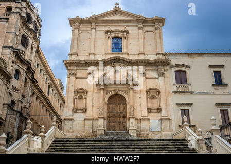 18. Jahrhundert Kirche des Heiligen Franziskus von Assisi (Unbefleckte Empfängnis) in Noto, Provinz von Syrakus auf Sizilien Insel, Italien Stockfoto