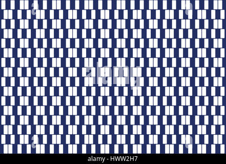 Weiße Rechtecke in einer Reihe. Muster und nahtlose Fliese. Textil-Design und Hintergrund. Geometrische Café Wall Illusion. Rechtecke scheinen geneigt werden. Stockfoto