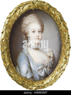 Dieser Titel bezieht sich auf Caroline Mathilde, Königin von Dänemark, die für ihre umstrittene Herrschaft bekannt ist. Sie war mit König Christian VII. Von Dänemark verheiratet und hatte eine turbulente Beziehung zum Hof und ihrem politischen Umfeld, die schließlich in ihrem Exil gipfelte. Stockfoto