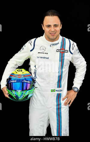 Albert Park, Melbourne, Australien. 23. März 2017. Felipe Massa (BRA) #19 vom Williams Martini Racing Team stellen bei der Fahrer-Porträt-Sitzung bei der 2017 Australian Formula One Grand Prix im Albert Park in Melbourne, Australien. Bildnachweis: Cal Sport Media/Alamy Live-Nachrichten Stockfoto