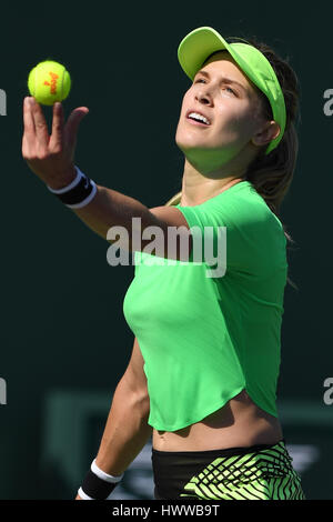 Key Biscayne, Florida, USA. 22. März 2017. Eugenie Bouchard Vs Ashleigh Barty während der Miami Open im Crandon Park Tennis Center am 22. März 2017 in Key Biscayne, Florida. Bildnachweis: Mpi04/Medien Punch/Alamy Live-Nachrichten Stockfoto