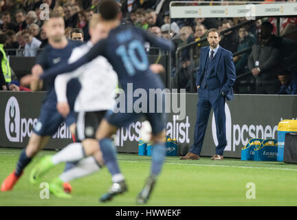 Dortmund, Deutschland. 22. März 2017.  Gareth Southgate, Trainer England Freundschaftsspiel und Abschied Spiel für Lukas Podolski Deutschland - ENGLAND 1: 0 in Dortmund, 22. März 2017 Credit: Peter Schatz/Alamy Live News Stockfoto