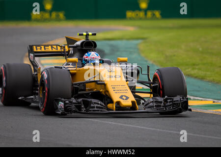 Melbourne, Australien. 24. März 2017. Jolyon PALMER GBR 30 fahren für RENAULT SPORT FORMULA ONE TEAM während der 2017 Formel 1 Rolex Australian Grand Prix, Australien am 24. März 2017. Bildnachweis: Dave Hewison Sport/Alamy Live-Nachrichten Stockfoto