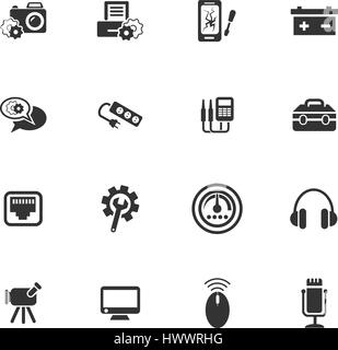Elektronik Reparatur Vektor-Icons für User Interfacedesign Stock Vektor