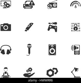 Elektronik Reparatur Vektor-Icons für User Interfacedesign Stock Vektor