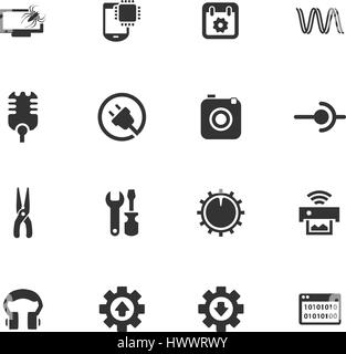 Elektronik Reparatur Vektor-Icons für User Interfacedesign Stock Vektor