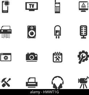 Elektronik Reparatur Vektor-Icons für User Interfacedesign Stock Vektor