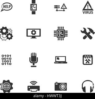 Elektronik Reparatur Vektor-Icons für User Interfacedesign Stock Vektor