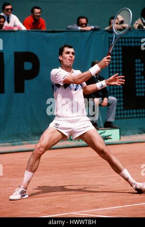 IVAN LENDL FRENCH OPEN CHAMPIONSHIPS ROLAND GARROS PARIS Frankreich, 27. Mai 1985 Stockfoto