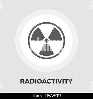 Radioaktivität Symbol Vektor. Flach-Symbol auf dem weißen Hintergrund isoliert. Editierbare EPS-Datei. Vektor-Illustration. Stock Vektor