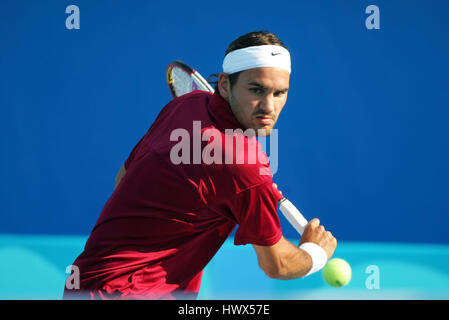 ROGER FEDERER SWIZERLAND Athen Griechenland 17. August 2004 Stockfoto