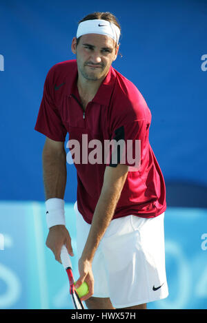 ROGER FEDERER SWIZERLAND Athen Griechenland 17. August 2004 Stockfoto