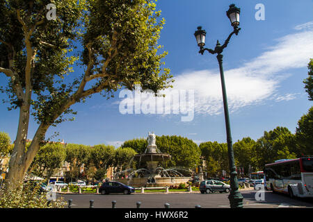 Die Fontaine De La Rotonde in Aix en Provence, Frankreich Stockfoto