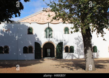 Cape niederländischen Gebäude am Groot Constantia Wine Estate, Kapstadt, Südafrika Stockfoto