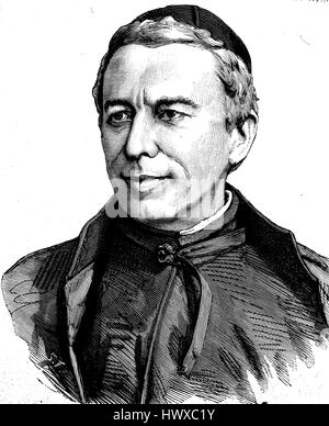 P. Pietro Angelo Secchi, 29. Juni 1818 - 26. Februar 1878, war ein italienischer Astronom und war ein Pionier in der astronomischen Spektroskopie, Italien, Reproduktion eines Bildes, Holzschnitt aus dem Jahr 1881, digital verbessert Stockfoto