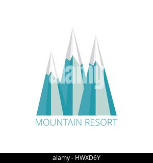 Berge für Firmenlogo Resort. Vektor Stock Vektor