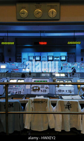 Boden, Kennedy Space Center, feuern Kontrollraum in der Launch Control Center Apollo-mission Stockfoto