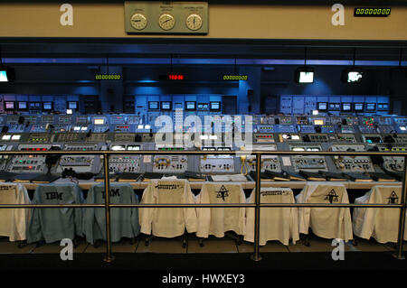 Boden, Kennedy Space Center, feuern Kontrollraum in der Launch Control Center Apollo-mission Stockfoto