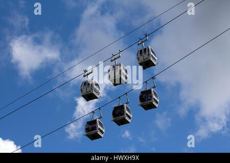 Kabel-Autos in Matlock Derbyshire Peak District England Stockfoto