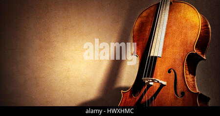 Cello Hintergrund mit Silhouette und Kopie Speicherplatz für Musikkonzept Stockfoto