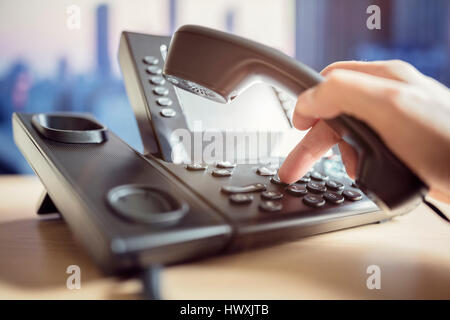 Wählen Telefon-Tastatur-Konzept für Kommunikation, Kontakt uns und Kunden-service Unterstützung Stockfoto