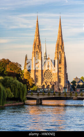 St. Pauls-Kirche in Straßburg - Elsass, Frankreich Stockfoto