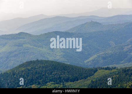 Blick auf die Vogesen im Elsass - Frankreich Stockfoto