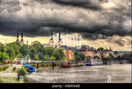 Blick auf Koblenz Damm - Deutschland Stockfoto