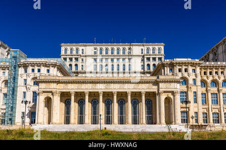 Parlamentspalast in Bukarest, Rumänien Stockfoto