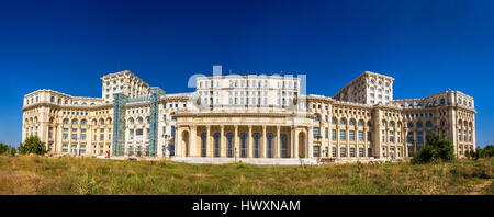 Panorama von der Parlamentspalast in Bukarest, Rumänien Stockfoto